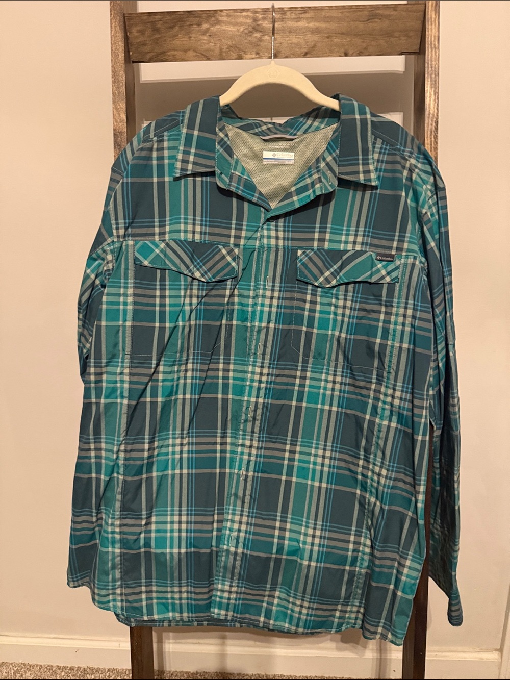 Men's Teal Plaid Lightweight Shirt
